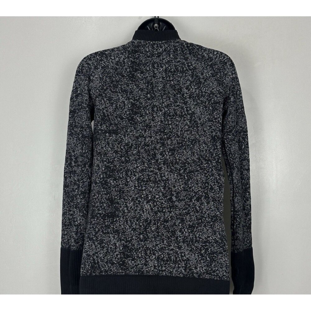 Lululemon Rest Less 1/2 Zip Pullover Women's Sz 4/6 Black White Top Yoga Workout - Picture 8 of 8
